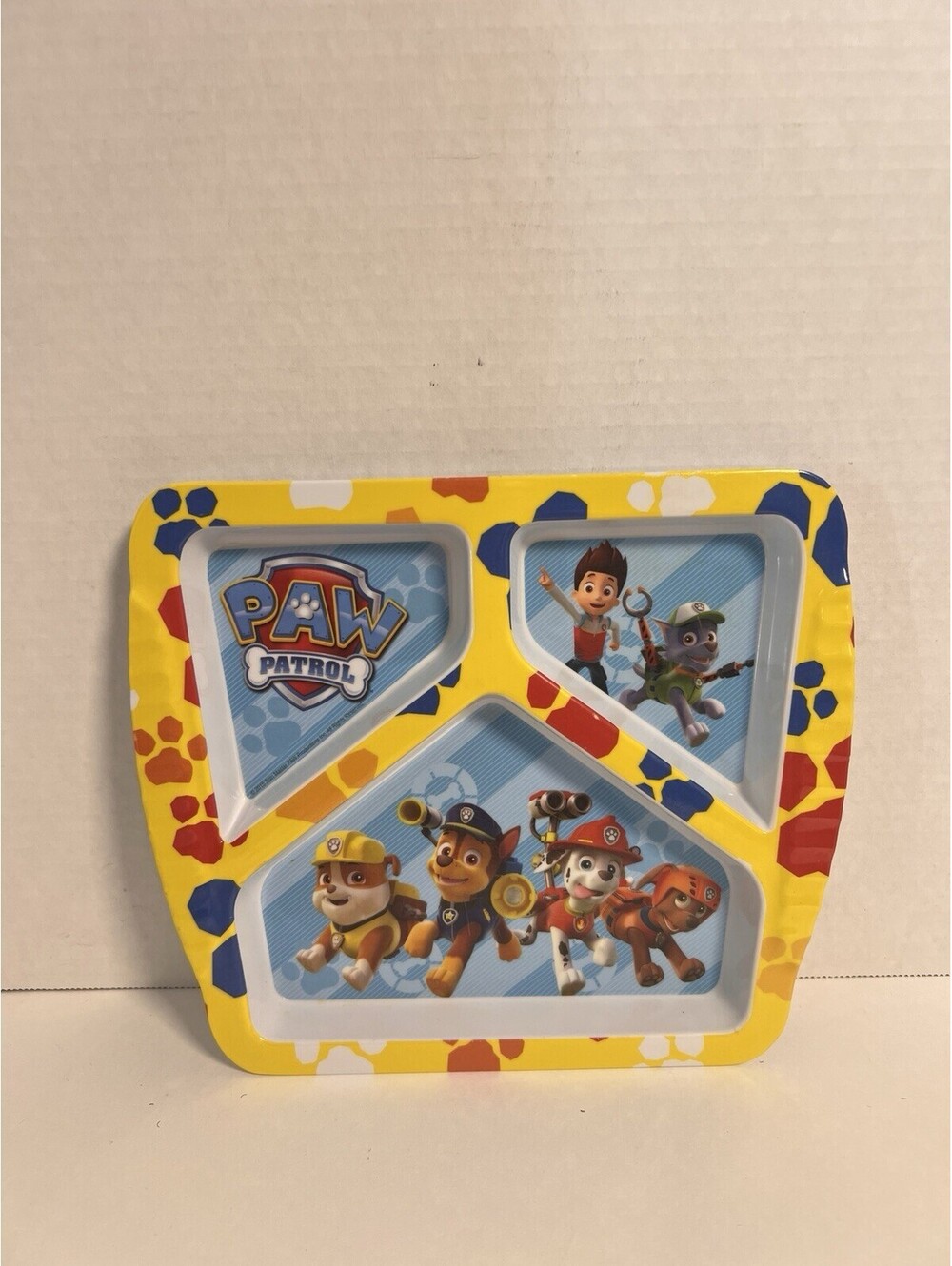 Zak Designs Paw Patrol Divided Melamine Plate 8" Ryder Chase Marshall Rocky